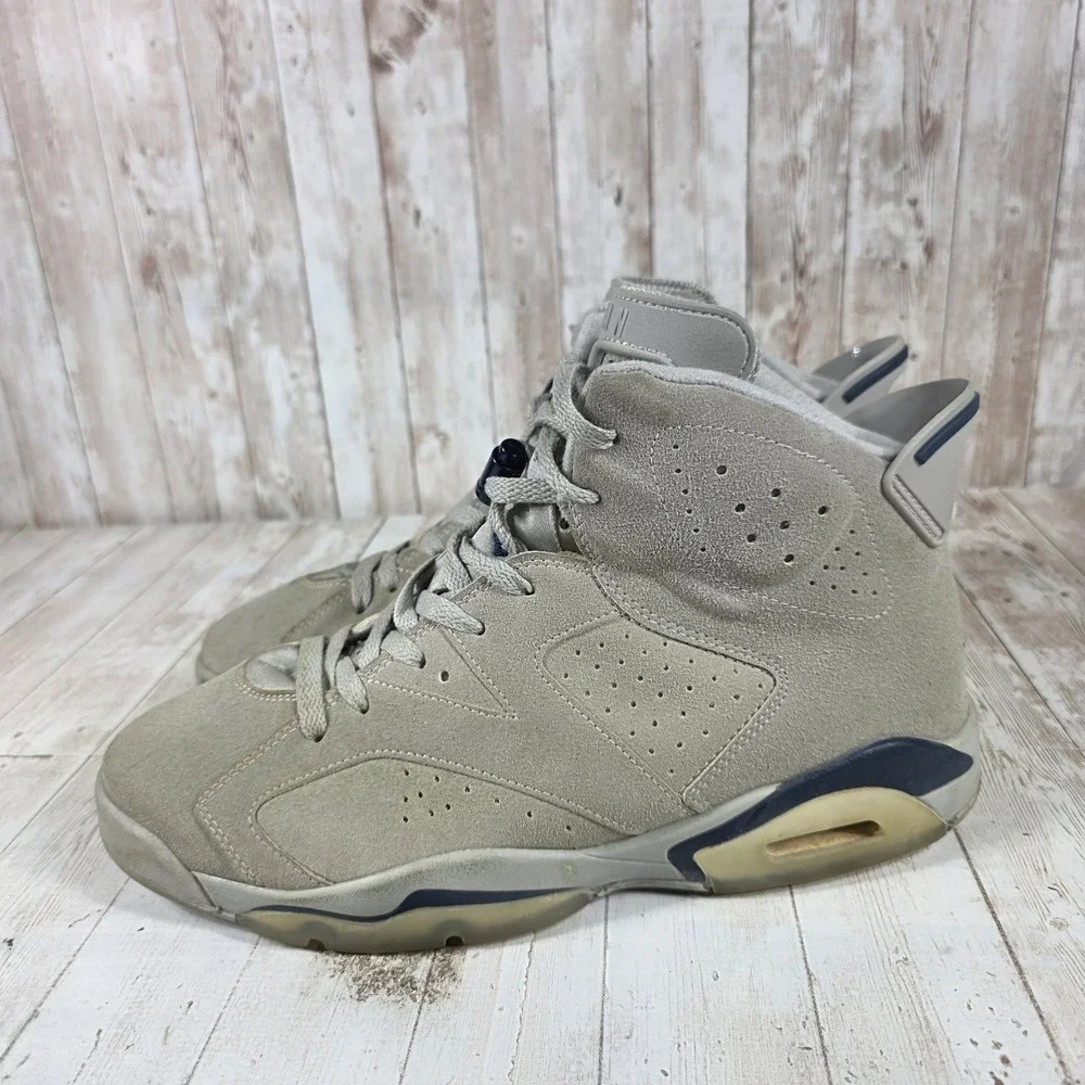Air Jordan 6 Retro Diffused Blue Grey Suede Sneakers CT8529-012‎ Mens 12